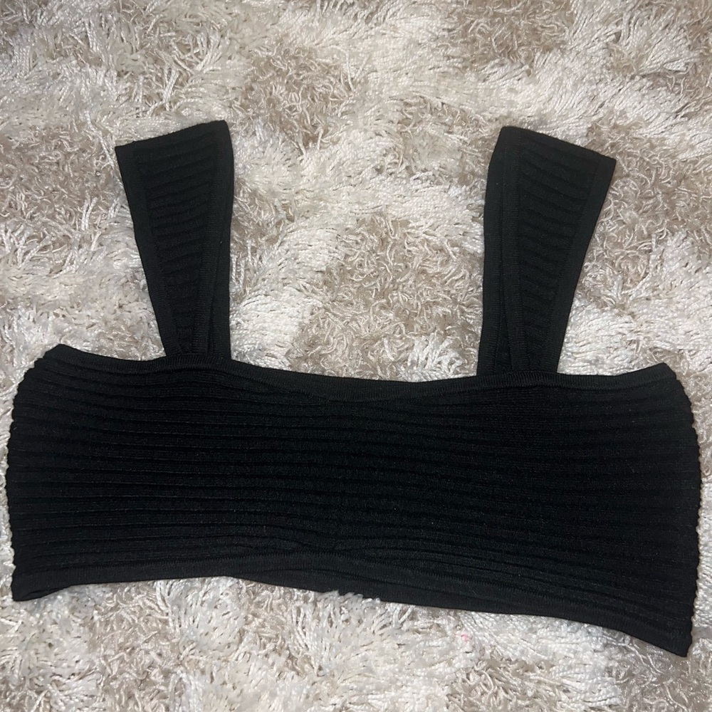 Wild Fable Black Ribbed Tank Top